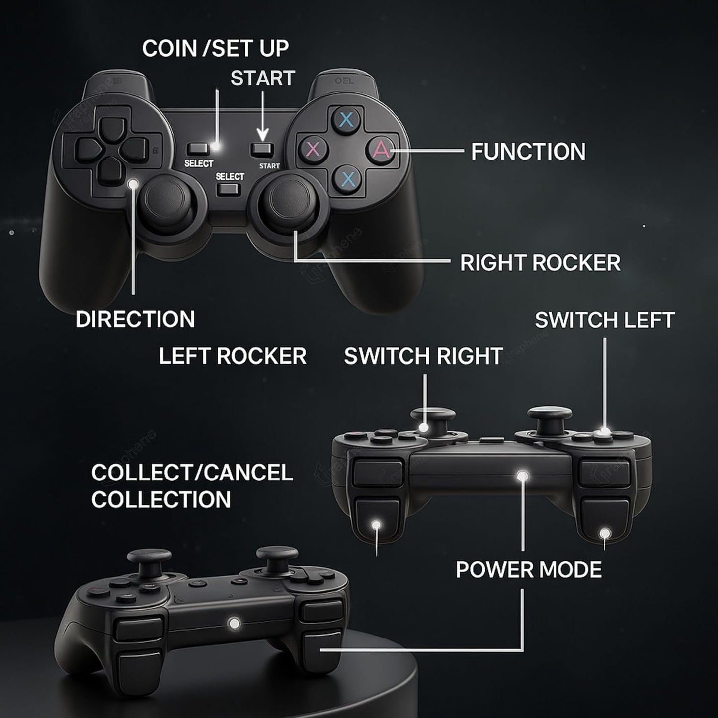 2.4g wireless controller gamepad