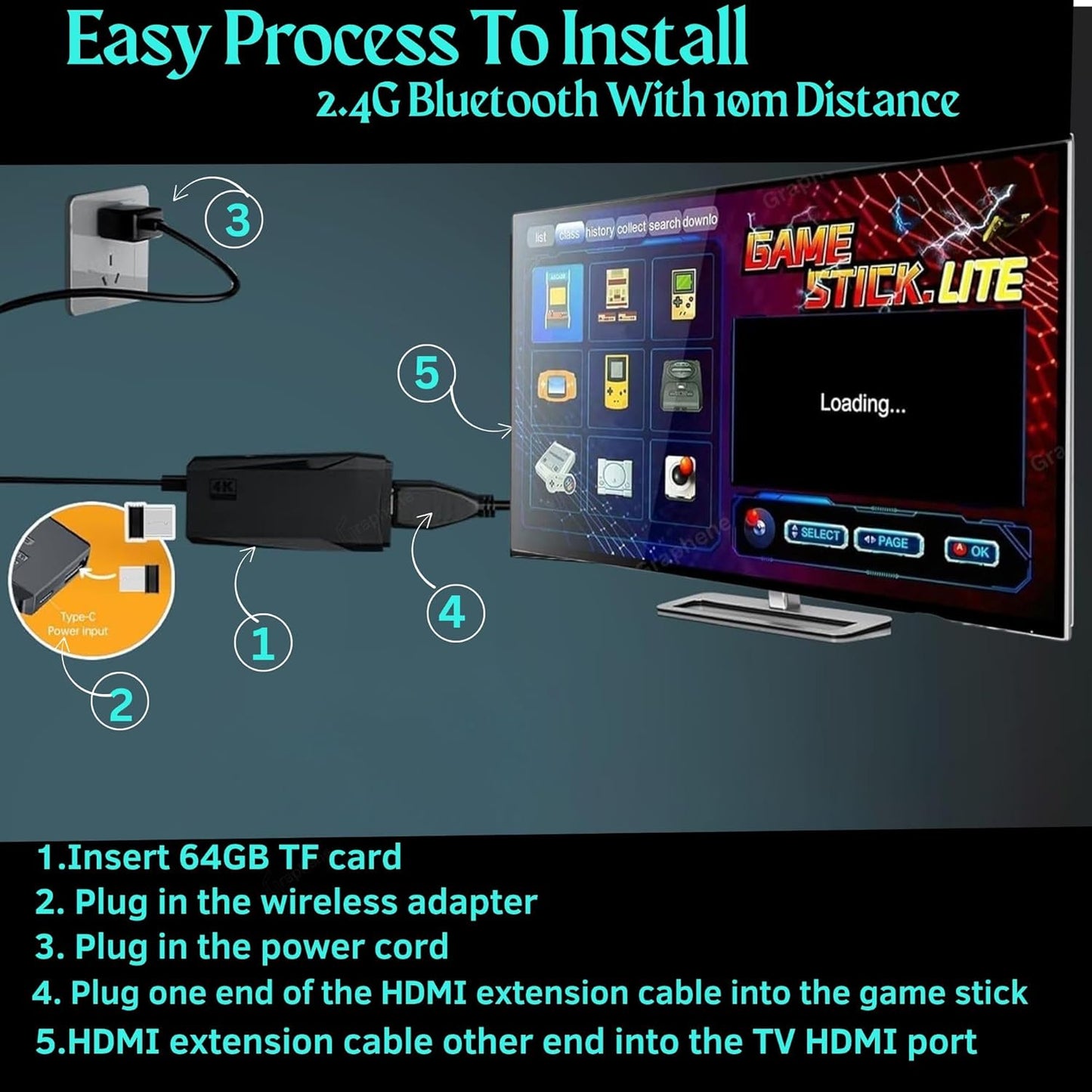 2.4g wireless controller gamepad